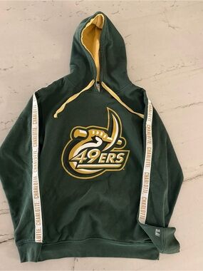 UNC Charlotte UNCC 49ers Hoodie Russell Athletic Graphic UNCC Small Green
